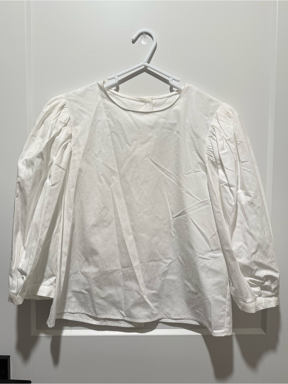 Zara White Puff Sleeve Blouse